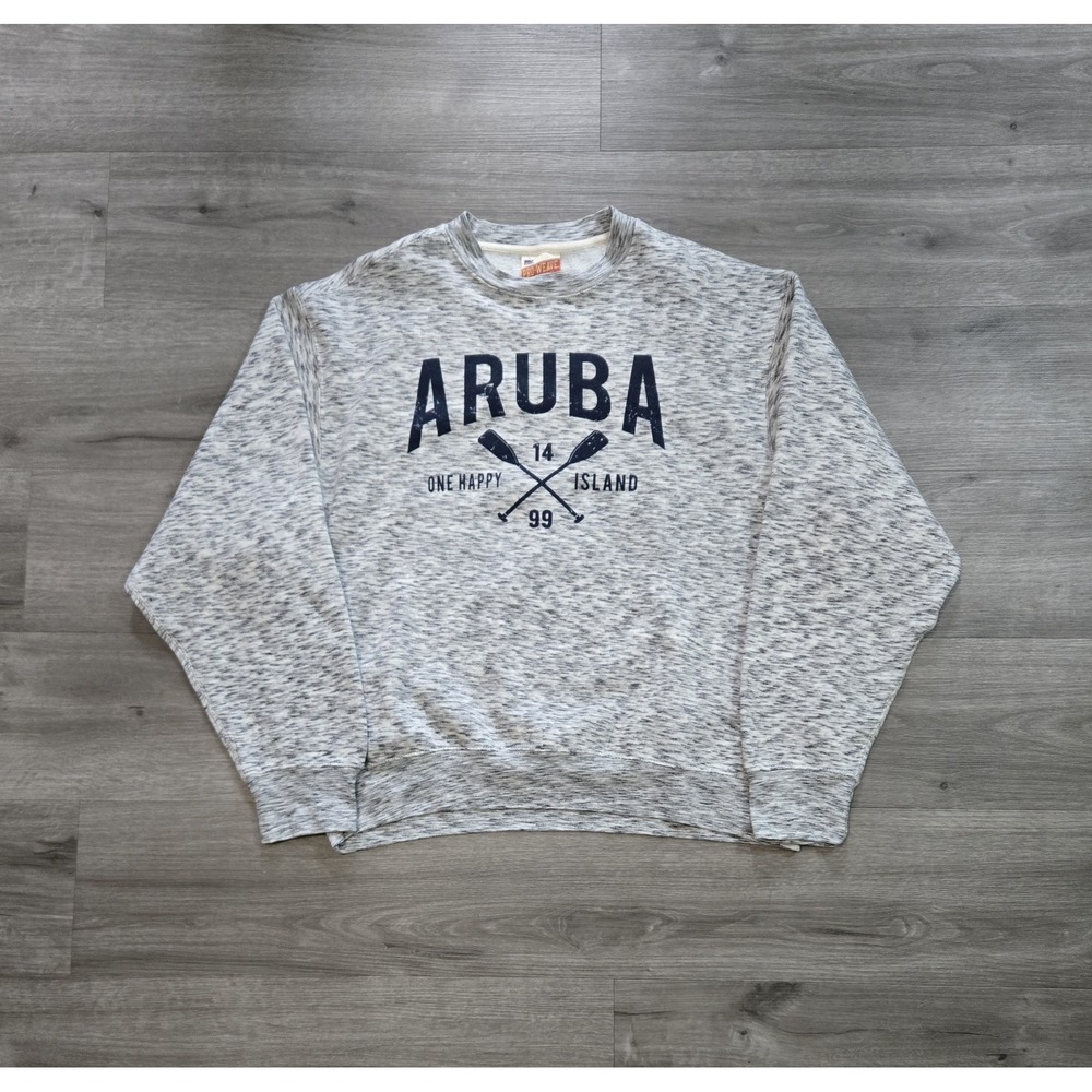 Vintage MV Sport Pro Weave Gray Heathered Aruba Crewneck Sweatshirt Size XL 90s
